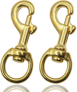 EKEV Flag Clips for Rope - 2-Pack 3.1&quot; Bronze Brass Flagpole Snap Hooks ... - £10.89 GBP