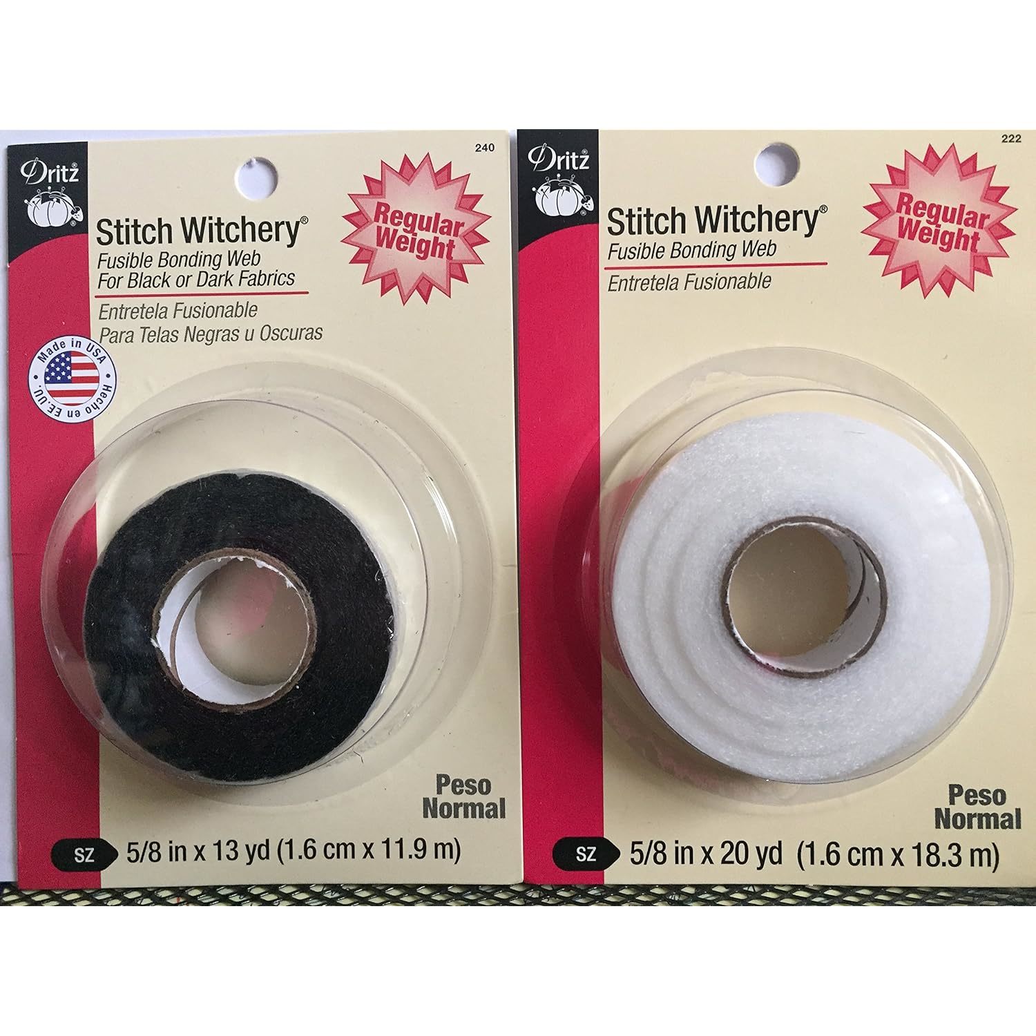 Primary image for Bundle Stitch Witchery Hemming Tape Regular 5/8" Black 13 Yds & 5/8" White 20 Yd
