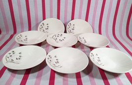 Mid Century Edwin Knowles China Co 8pc Wild Oats Pattern Berry or Desser... - £29.59 GBP