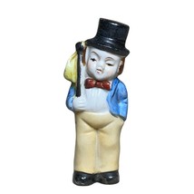 Vintage Japan Lusterware Ceramic Bisque Boy in Top Hat Figurine - $276.80 MXN