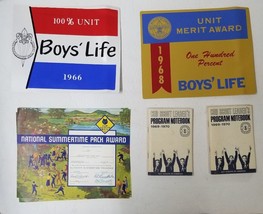 Cub Scout Paperwork Lot 1960s Award Charter Prairie Council  221 Illinois 1966 - £14.85 GBP