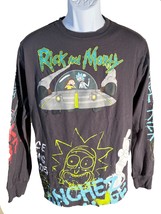 Rick And Morty Swim Shirt Mens Sz M (38-40)Gray LS Cartoon Art Graphic Tee - $9.89