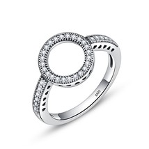 WOSTU 2021 Hot Sale Real 925 Sterling Silver Lucky Circle Finger Rings For Women - £18.32 GBP