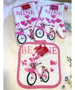Potholders BE MINE  PINK  BE MINE   Set of 4    VALENTINE&#39;S DAY - $365.94 MXN