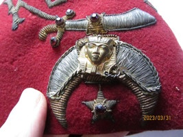 Vintage Kerbela Masonic Freemason Shriners Jeweled Tasseled Fez Hat - £15.65 GBP