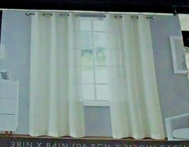 NEW Set Ivory SHEER GROMMET PANEL CURTAINS 38&quot; X 84&quot; Each VC NEW YORK Cream - $24.70