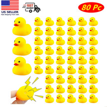 80 Pack Mini Rubber Ducky Float Duck Baby Bath Toy, Shower Bath Birthday Party - £17.79 GBP