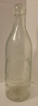 Aqua Blob Top Beer Bottle S Liebmann&#39;s Sons Brewing Co. Embossed Lettering - £29.15 GBP