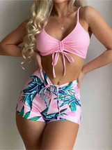 2 Piece Floral Beach Shorts  Bikini - £26.84 GBP