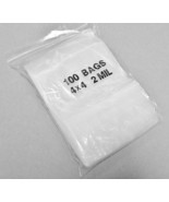 100x 2-Mil Clear Reclosable Zip Plastic Lock Bags Poly Jewelry Zipper Ba... - £4.34 GBP