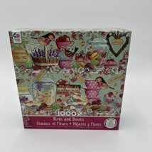 Birds &amp; Blooms themed Ceaco Jigsaw Puzzle, 1000pc Puzzle, Ages 12+ #3174-1 - £11.15 GBP