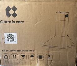 Wall Mount Range Hood Ciarra Model CAS60206P Silver - $108.90