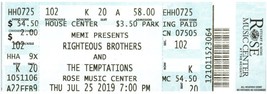 The Righteous Brothers Ticket Stub July 25 2019 Huber Heights Ohio - £11.72 GBP