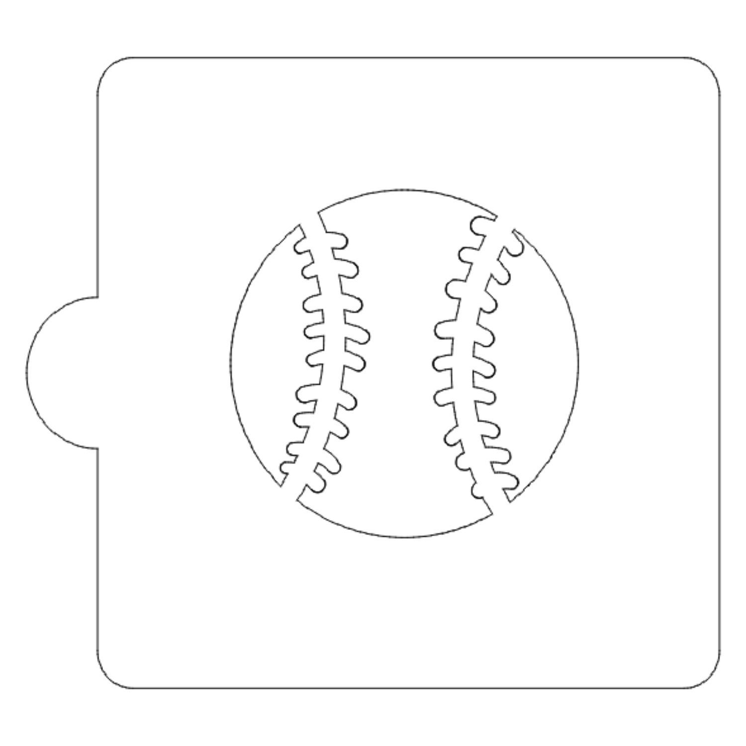 Baseball Softball Ball Stencil for Cookies or Cakes USA Made LS820 - $3.99