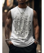 Men&#39;s Mysterious Geometric Print Tank Top - £15.06 GBP