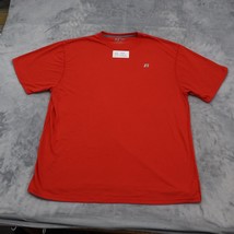 Russell Shirt Mens 2XL Red Dri Power Short Sleeve Crew Neck Knit Logo Casual Tee - $22.75