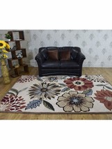 Glitzy Rugs UBSK03066T0009A17 9 x 12 ft. Hand Tufted Wool Floral Rectangle Area  - £274.12 GBP