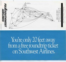 Southwest Airlines You&#39;re Only 20 Feet Away From Free Roundtrip Ticket Brochure - £14.73 GBP