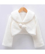 Girls faux fur bolero shrug - Flower Girl Shawl Dress - Communion Coat  - £32.79 GBP