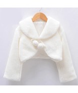 Girls faux fur bolero shrug - Flower Girl Shawl Dress - Communion Coat  - £32.83 GBP