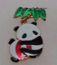 Panda Bear Holding a Beach Ball Pin Lapel - £7.83 GBP