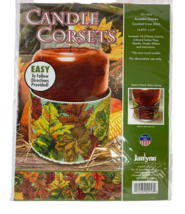 Janlynn Candle Corsets Jar Wrap Thanksgiving Autumn Leaves Cross Stitch Kit - £15.39 GBP