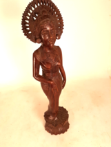 Carved Acacia Figurine of a Tradional Balinese Woman, 18&quot; Tall - £4,502.11 GBP