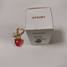 QTXORY Strawberry Key chain, Aesthetic Heart Strawberry Daisy Flower Key... - $1.99