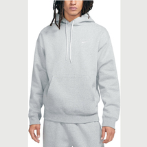 Nike Solo Swoosh Men&#39;s Medium Fleece Pullover Hoodie Dark Grey Heather R... - £67.39 GBP