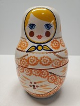 TEMP-TATIONS By Tara Orange Old World Nesting Doll 4 Sizes Measuring Cup Set - £33.10 GBP