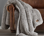Frye Arctic Luxe Faux Fur Throw, Reversible 60&quot; X 70&quot; White or Grey 1721807 - $129.95