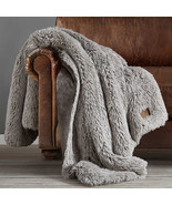 Frye Arctic Luxe Faux Fur Throw, Reversible 60&quot; X 70&quot; White or Grey 1721807 - £102.78 GBP