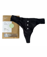 Knix x Ashley Graham Micro Modal Thong Underwear Black ( S ) - $27.02 CAD