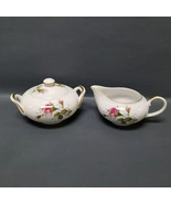 Vintage MOSS ROSE Sango Japan Sugar bowl creamer pitcher antique - £18.50 GBP