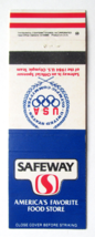 Safeway Food Store 1984 Olympic Bel-Air Orange Juice Ad 20Strike Matchbook Cover - £1.17 GBP