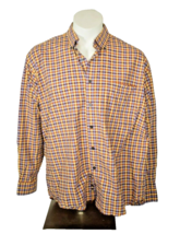 Alan Flusser Mens XL Multi Color Plaid Button Down Long Sleeve Shirt - £17.28 GBP