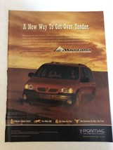 1998 Pontiac Montana Vintage Print Ad Advertisement pa14 - $7.91