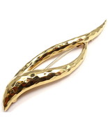 RARE! AUTHENTIC HENRY DUNAY 18K YELLOW GOLD ABSTRACT PIN BROOCH - £1,851.82 GBP