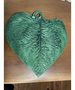 Porcelain Green Grape Leaf Plate Platter made in Italy 14”x13” - $24.41 CAD