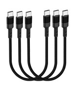 Usb C To Usb C Cable 1Ft, 3-Pack 12 Inch 20V 3A Type C Pd Fast Charging ... - £11.78 GBP