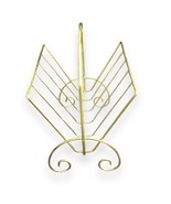 Vintage Retro Atomic Mid Century Modern Brass Metal Magazine Rack - $380.13 MXN
