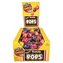 Tootsie 1014965 Tootsie Pops, 0.76 oz, Assorted Flavors, 100/Box - $27.99