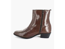 Men's Stacy Adams Santos Side Zip Boot Soft Leather Cognac  24855-221 image 4