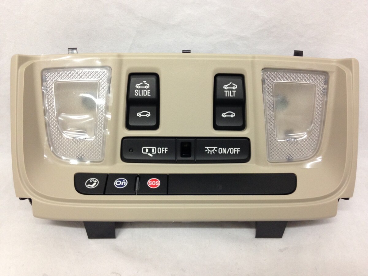 Acadia overhead console switch and light assembly. OnStar, Sunroof. Shale - $18.91