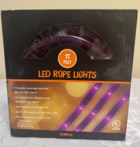 LED Rope purple Lights 12 ft Indoor Outdoor Celebrate Halloween Party - £11.89 GBP
