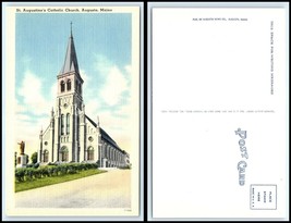 MAINE Postcard - Augusta, St. Augustine&#39;s Catholic Church J3 - £2.32 GBP