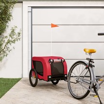 Pet Bike Trailer Red and Black Oxford Fabric and Iron - £39.12 GBP