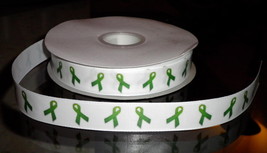 Green Cancer Awareness Grosgrain Ribbon - $9.90