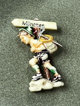 Vintage Plastic Munchen Black Forest Hiker Lapel or Hat Pin – 1 and 5/8th’s x - £7.58 GBP