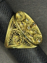  18K Gold Round Filigree Signet Ring w/ Diamonds - $9,500.00
